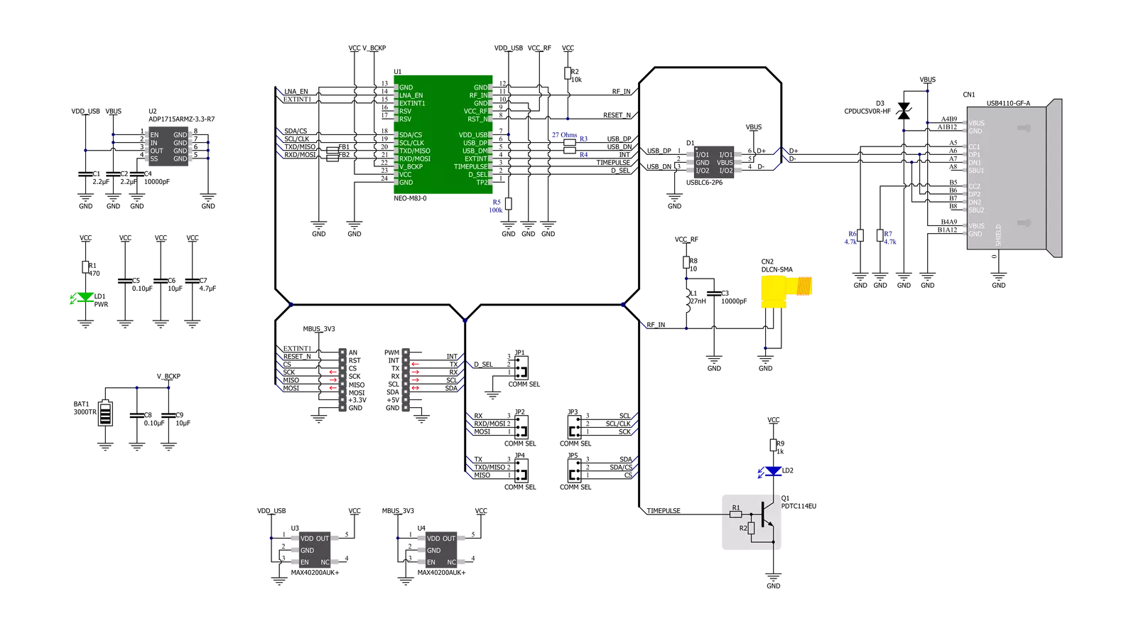 GNSS 10 Click Schematic schematic