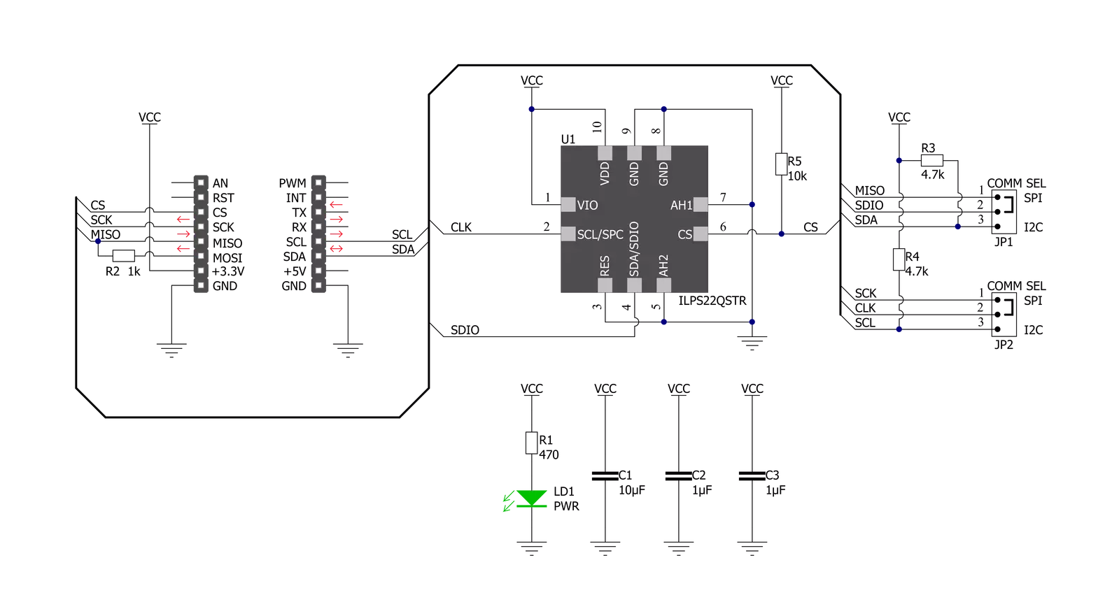 Barometer 8 Click Schematic schematic