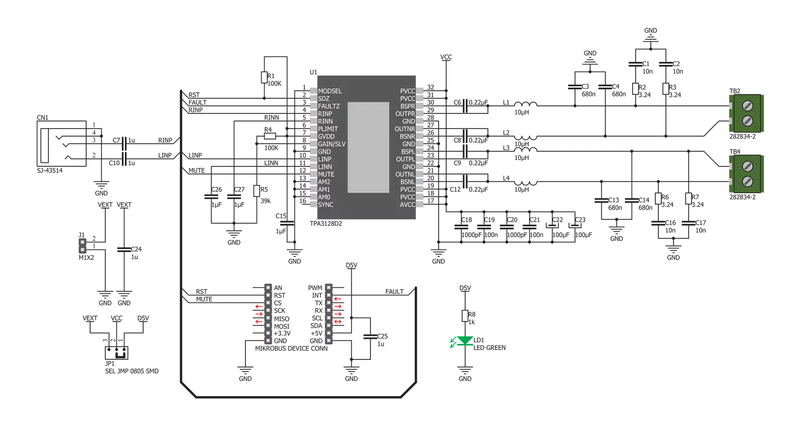 2x30W Amp Click Schematic schematic