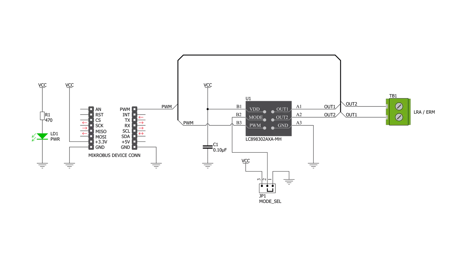 HAPTIC 2 Click Schematic schematic