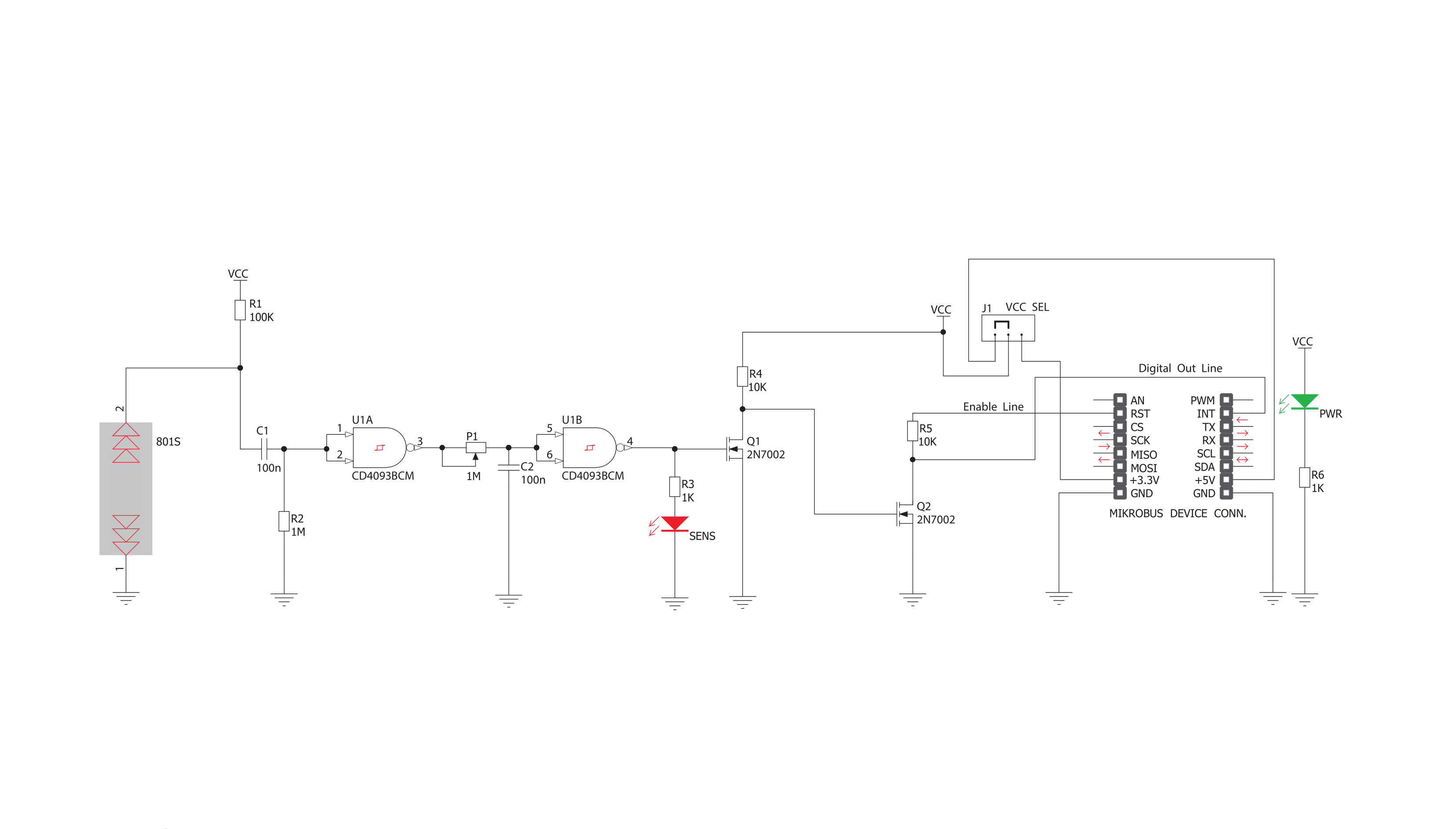 Vibra sense Click Schematic schematic