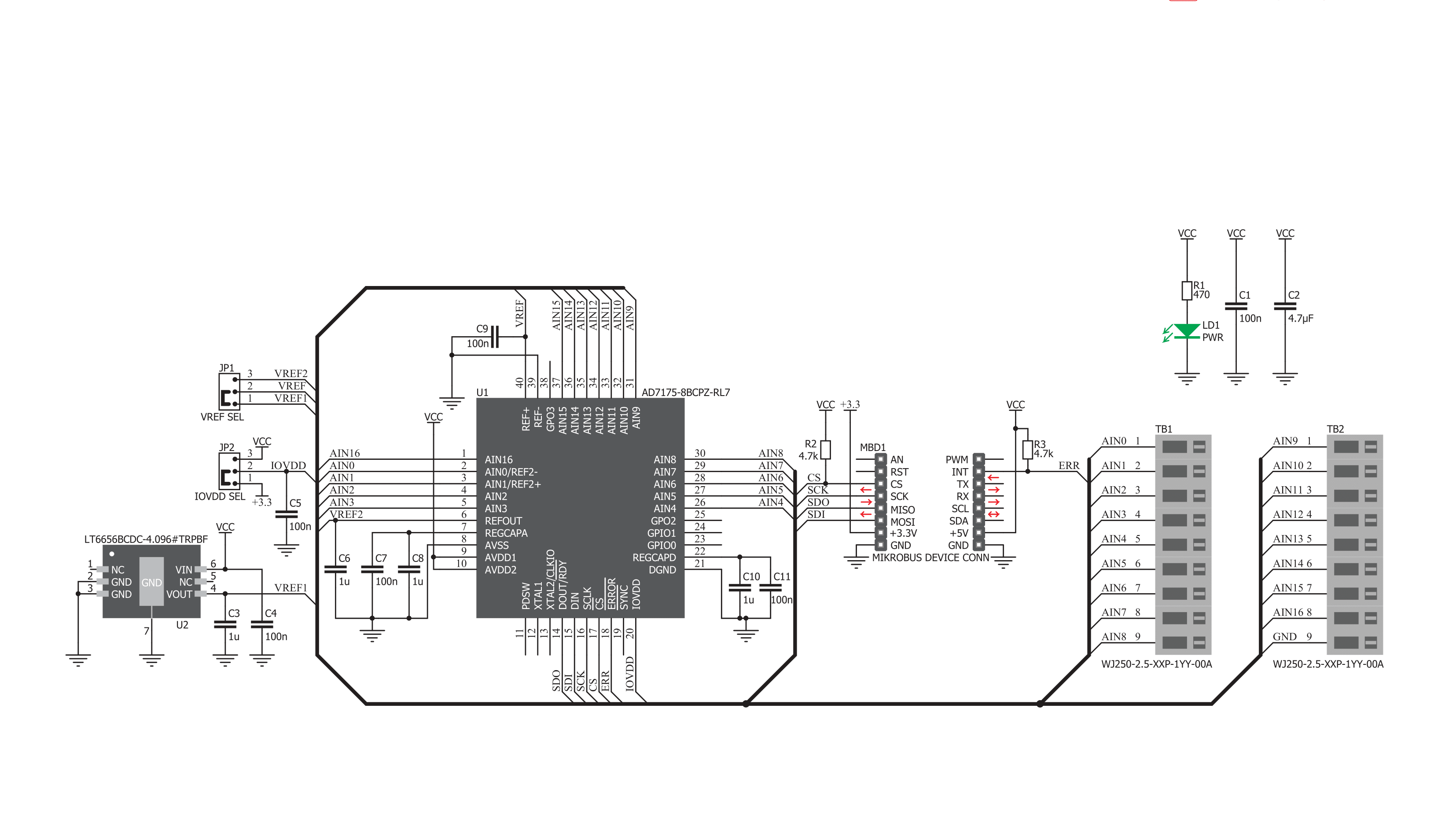 ADC 4 Click Schematic schematic