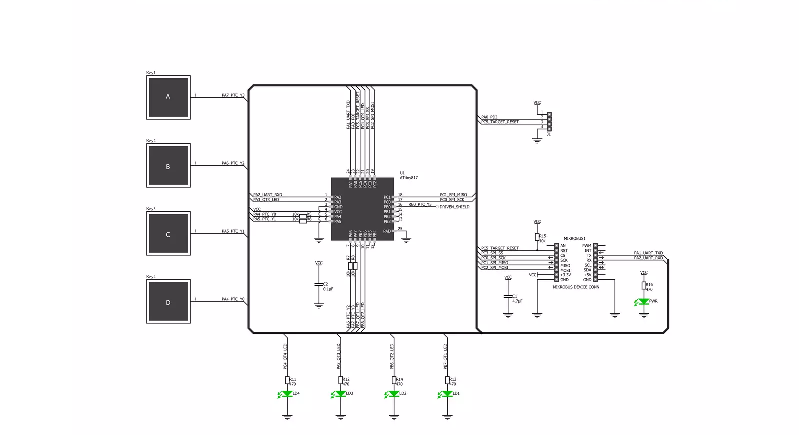 TouchKey 2 Click Schematic schematic