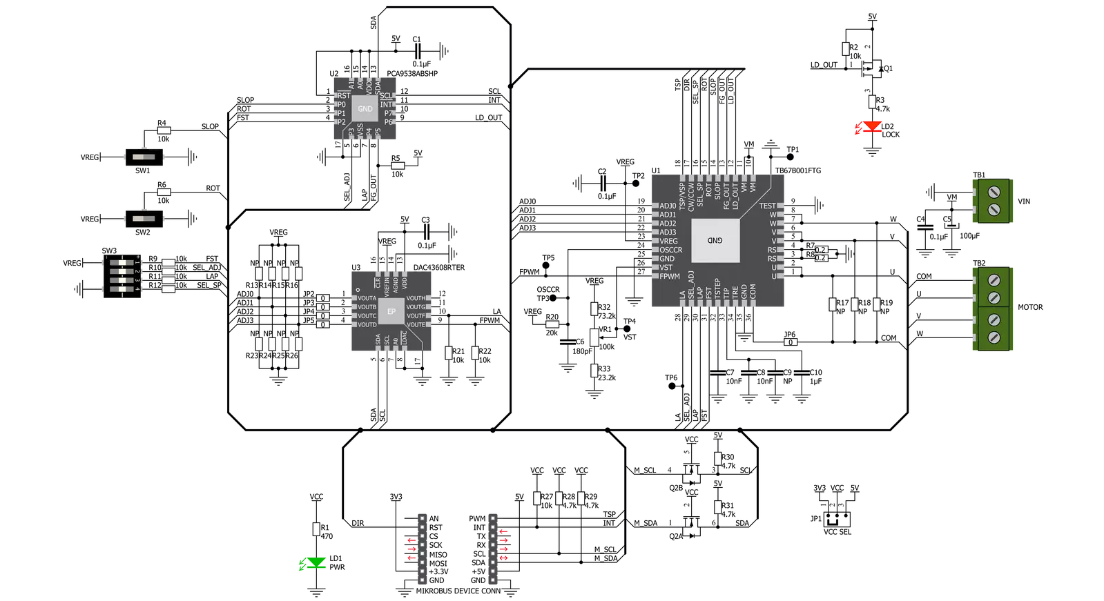 Brushless 14 Click Schematic schematic