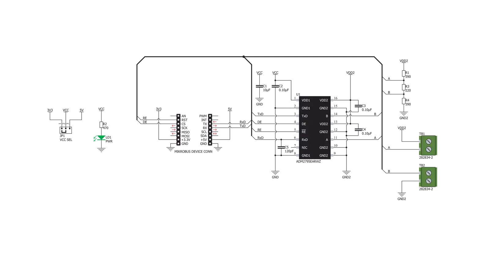 RS485 4 Click Schematic schematic