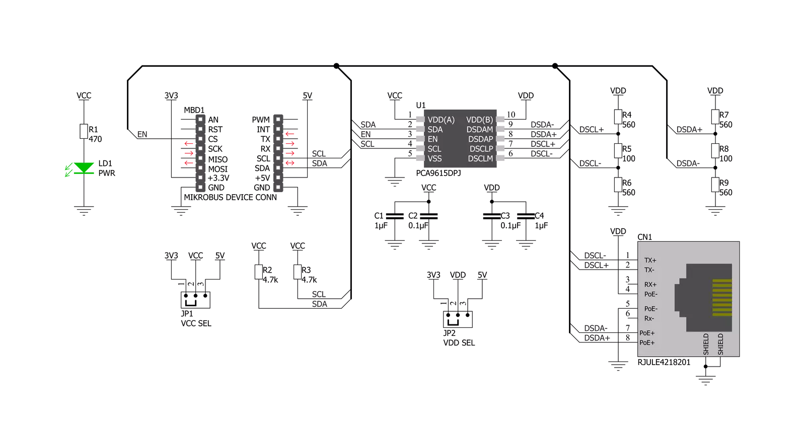 I2C Extend 2 Click Schematic schematic