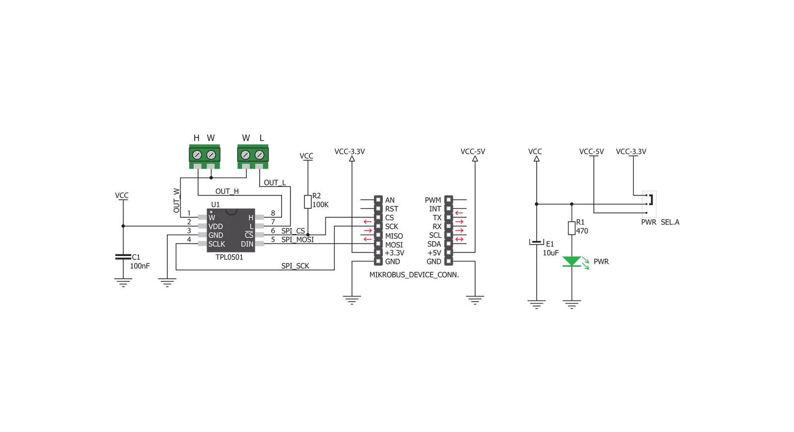 DIGI POT 2 Click Schematic schematic