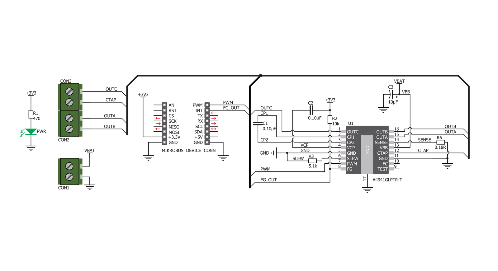 Brushless 5 Click Schematic schematic