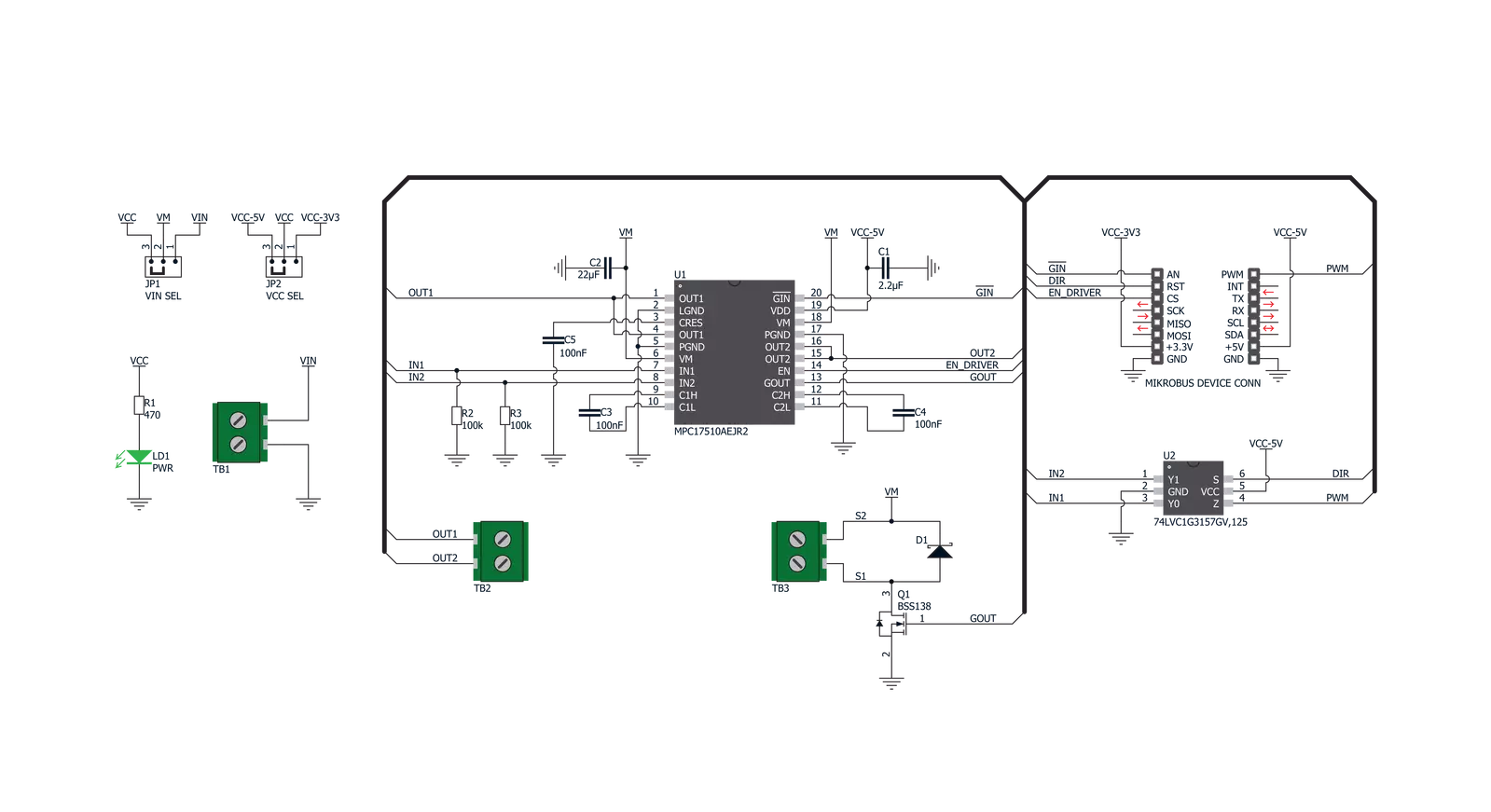 H-Bridge 2 Click Schematic schematic