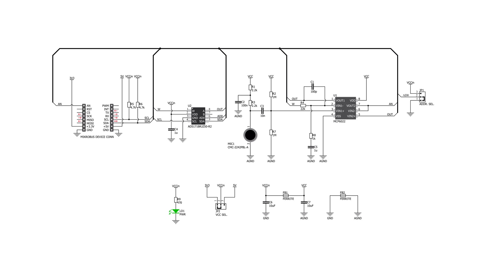 MIC 2 Click Schematic schematic