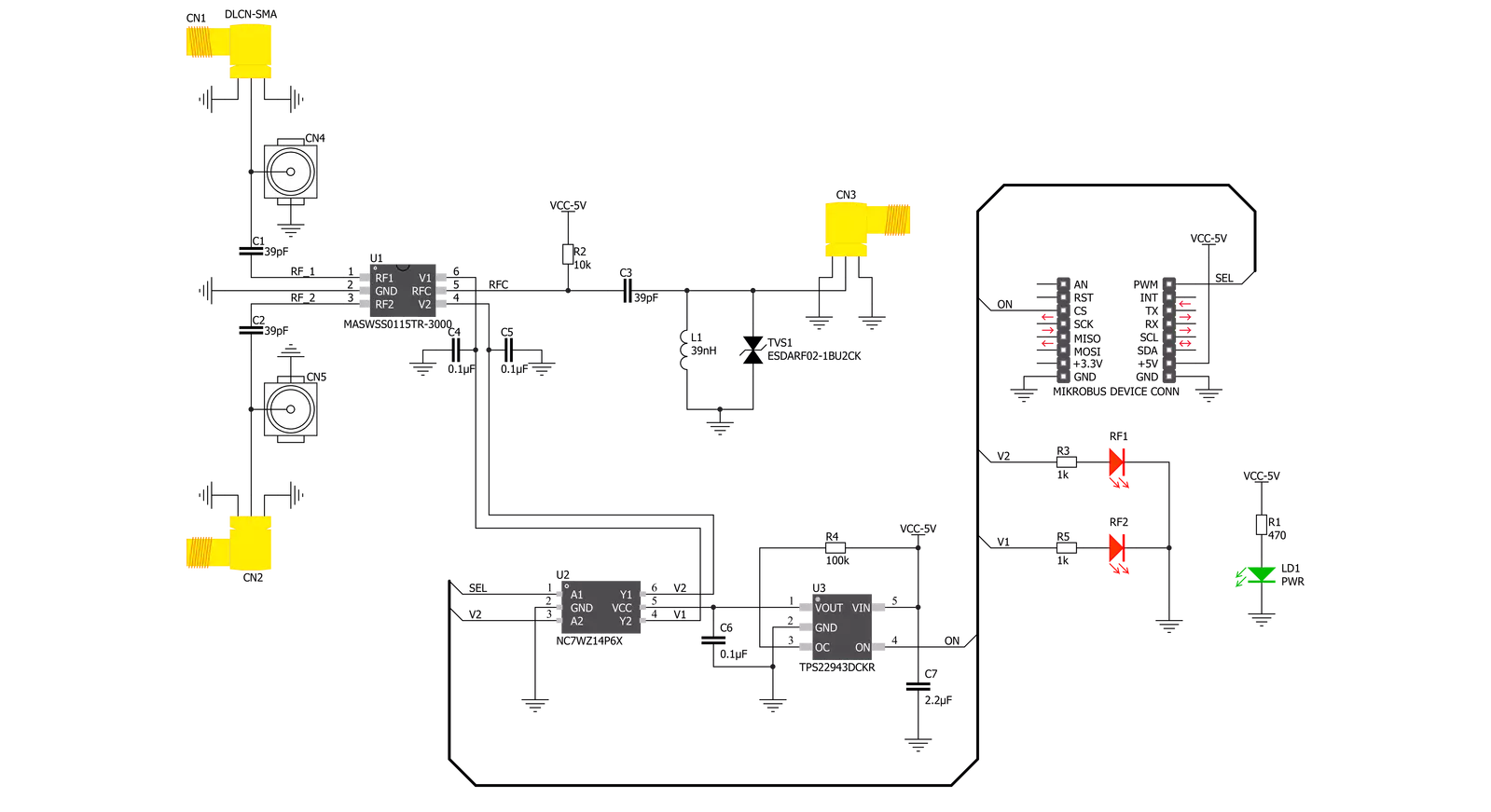 RF Switch Click Schematic schematic