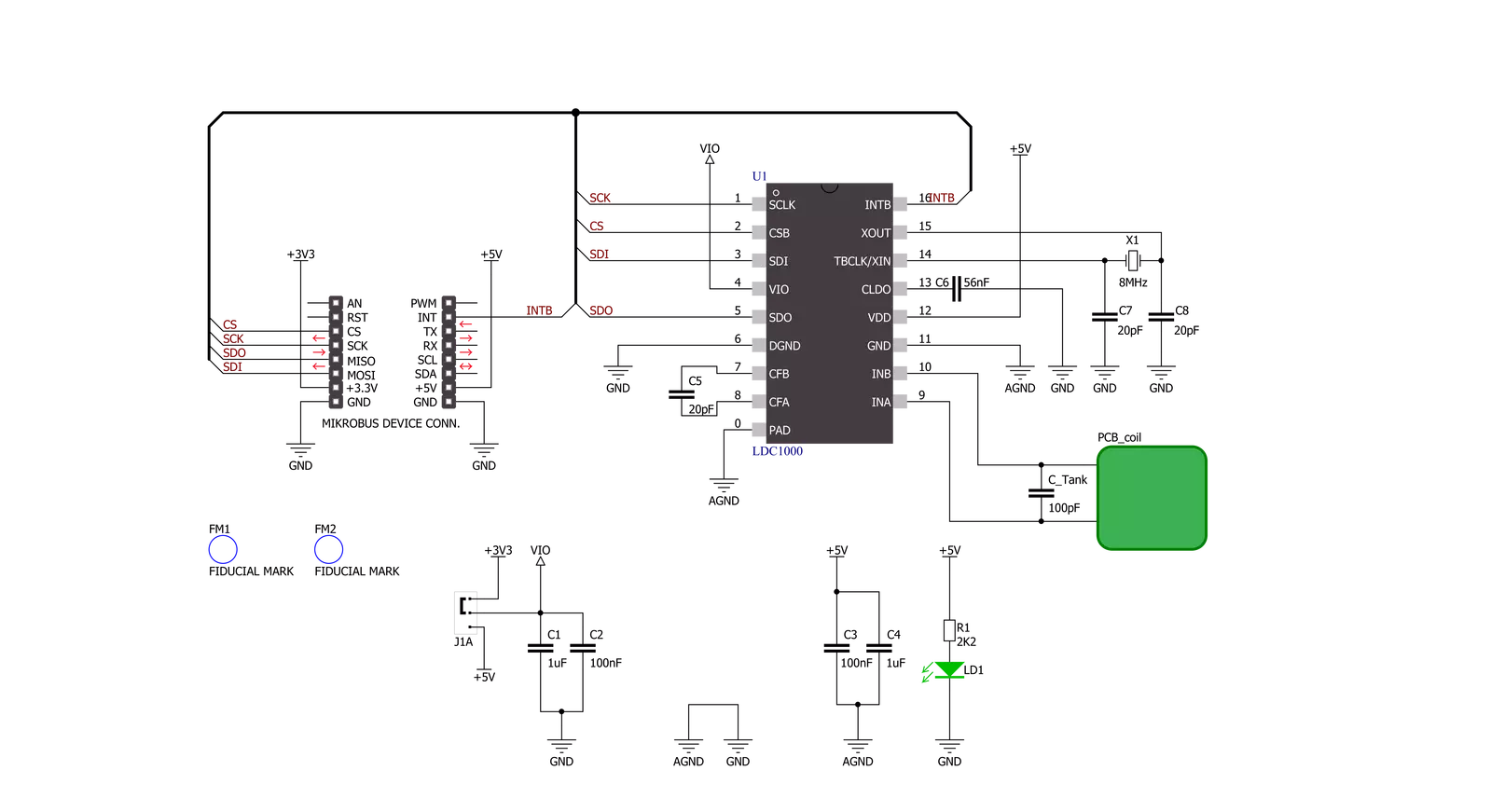 LDC1000 Click Schematic schematic