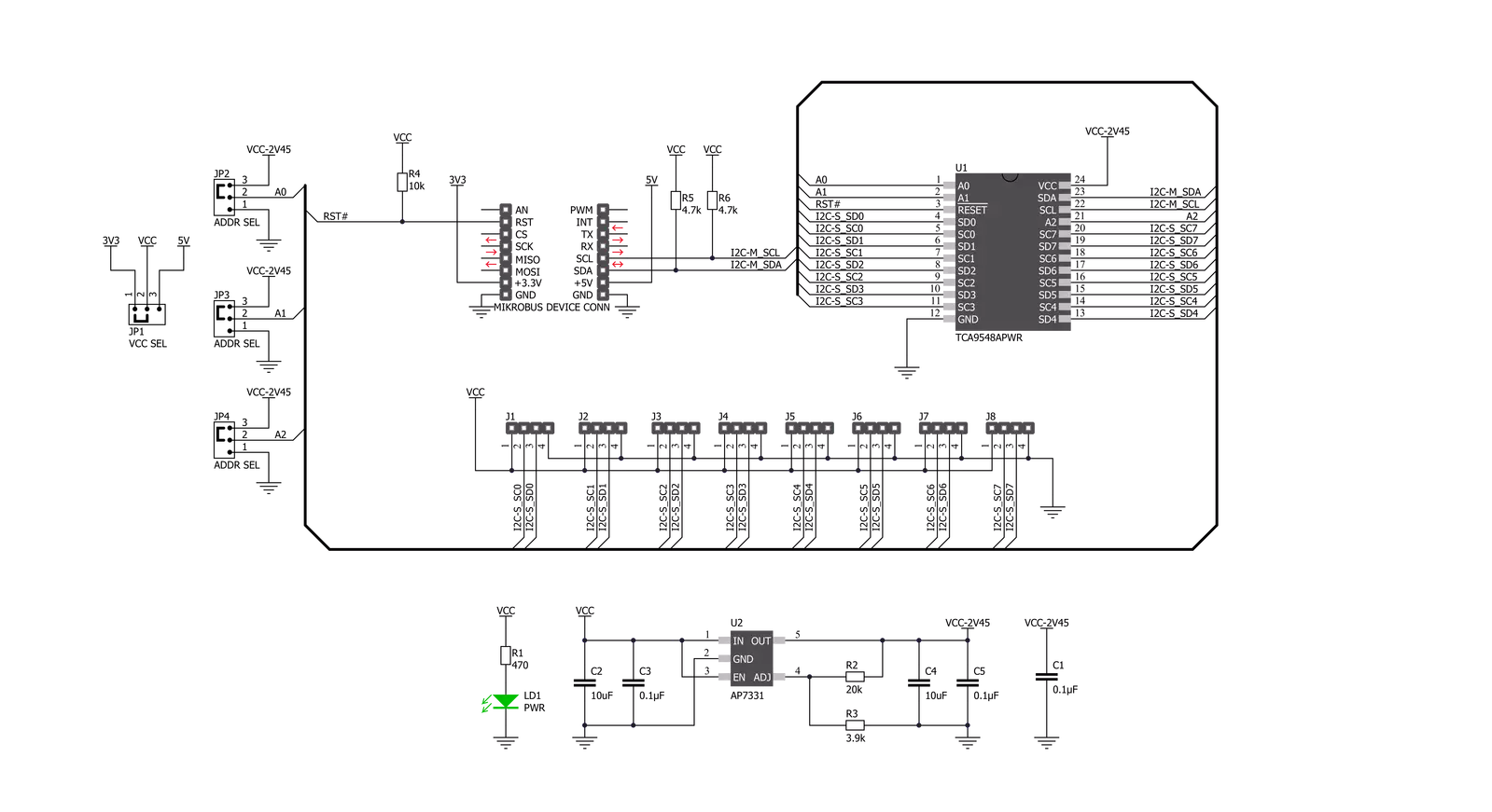 I2C MUX 3 Click Schematic schematic