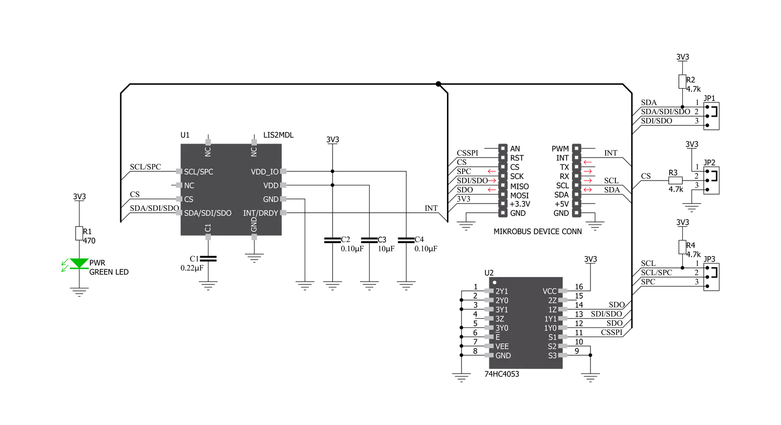 3D Hall 3 Click Schematic schematic