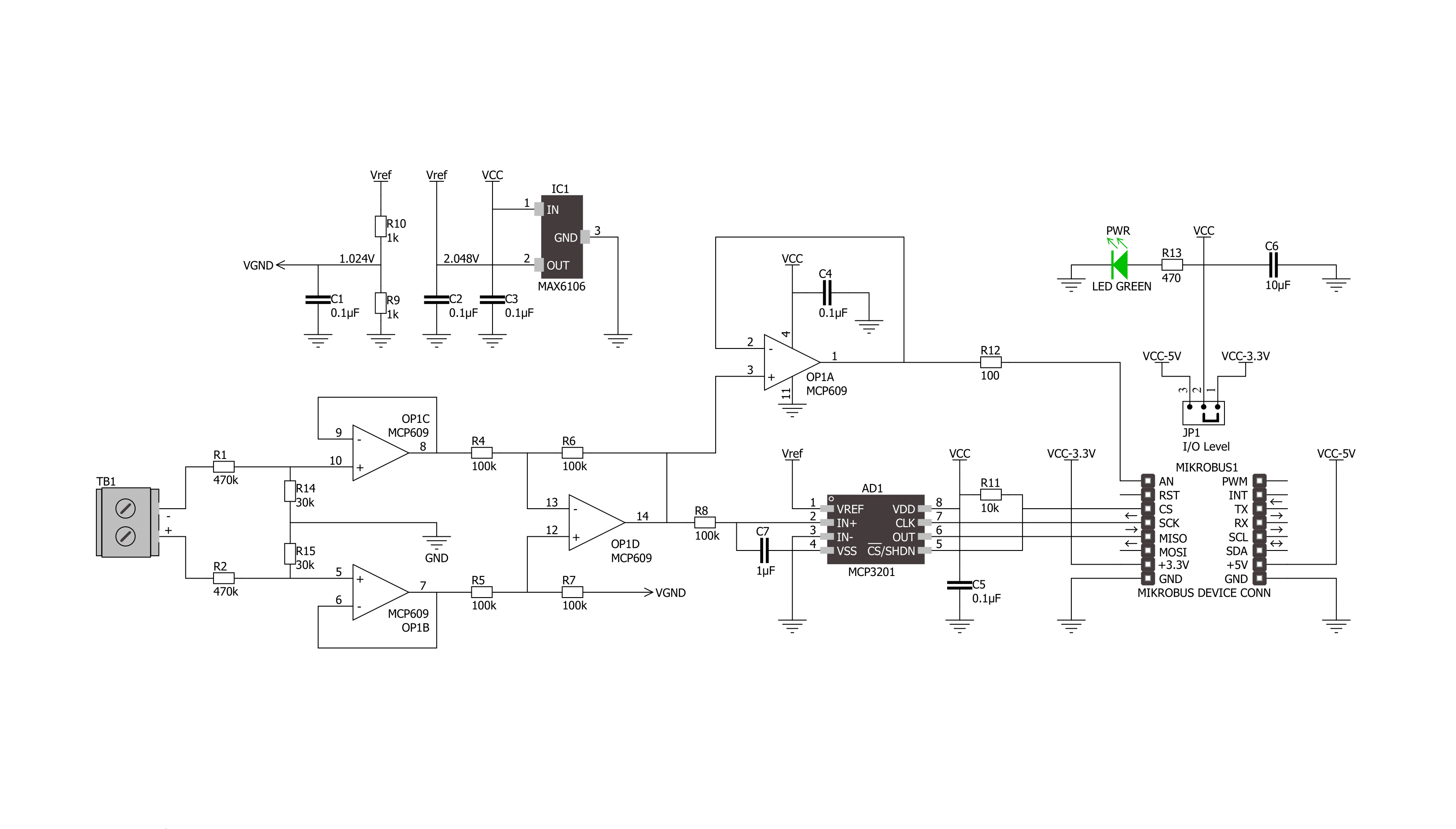 Voltmeter Click Schematic schematic