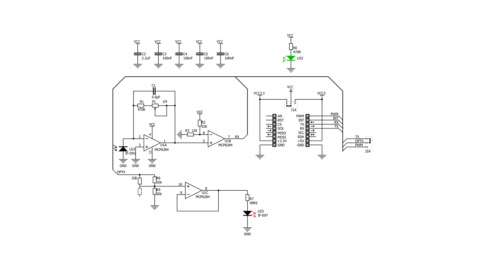 Fiber Opt click Schematic schematic