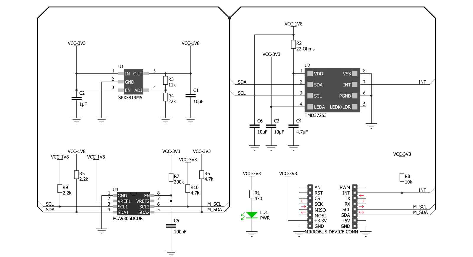 Light mix-sens Click Schematic schematic