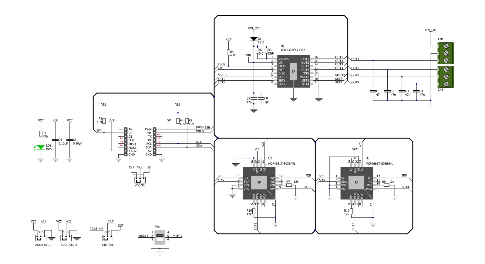 LED Driver 14 Click Schematic schematic