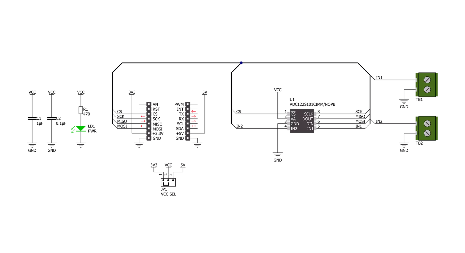 ADC 19 Click Schematic schematic