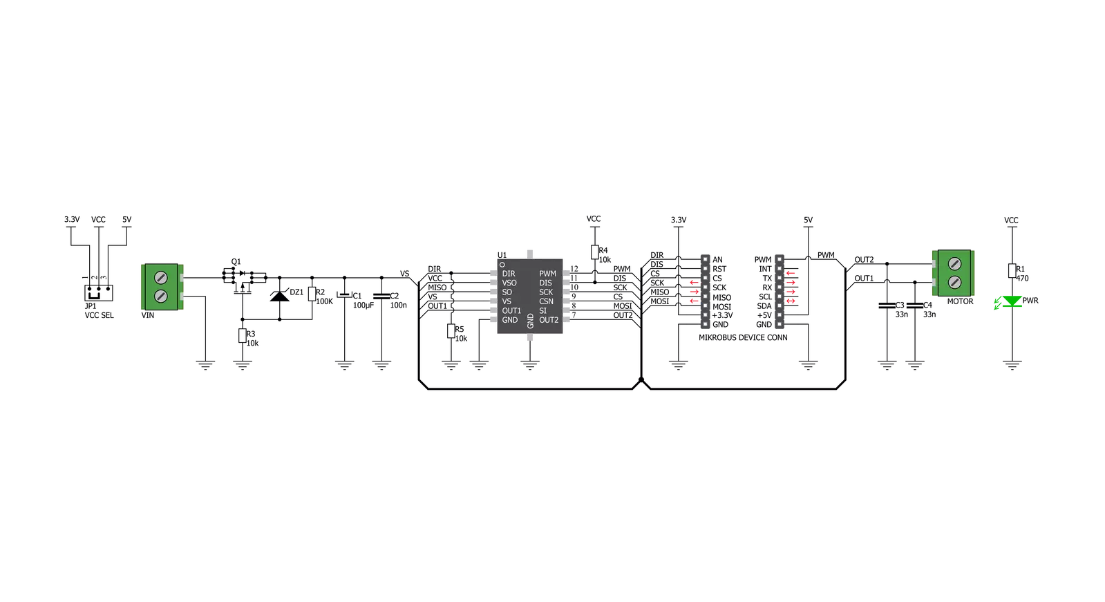 H-Bridge 3 Click Schematic schematic