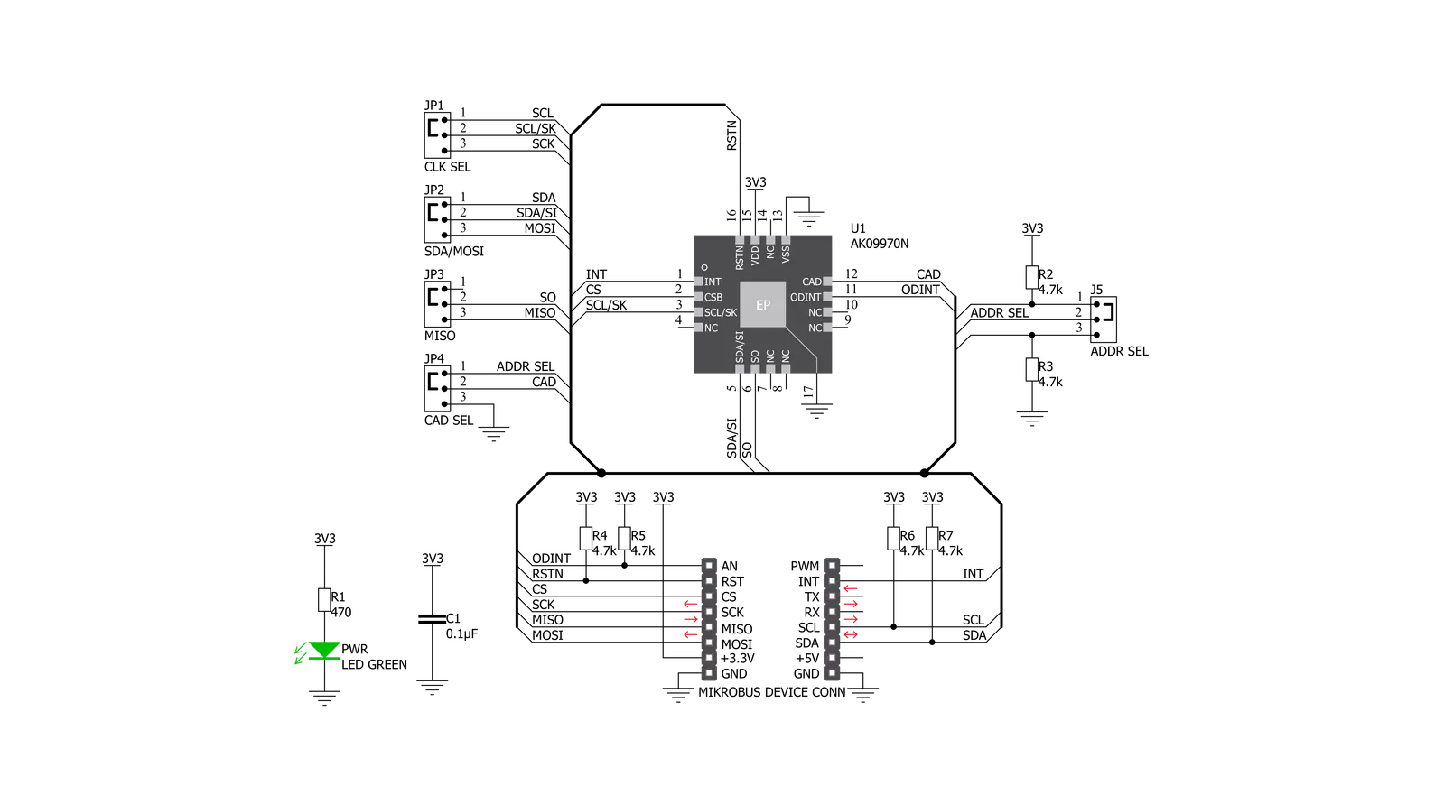 3D Hall 7 Click Schematic schematic