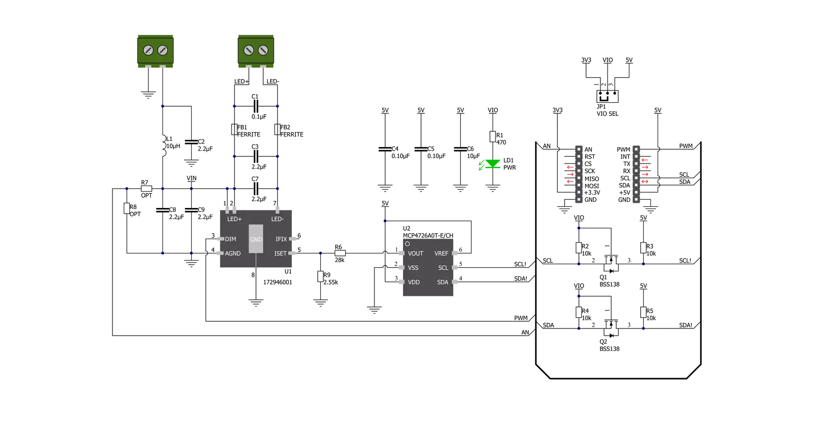 LED Driver 11 Click Schematic schematic