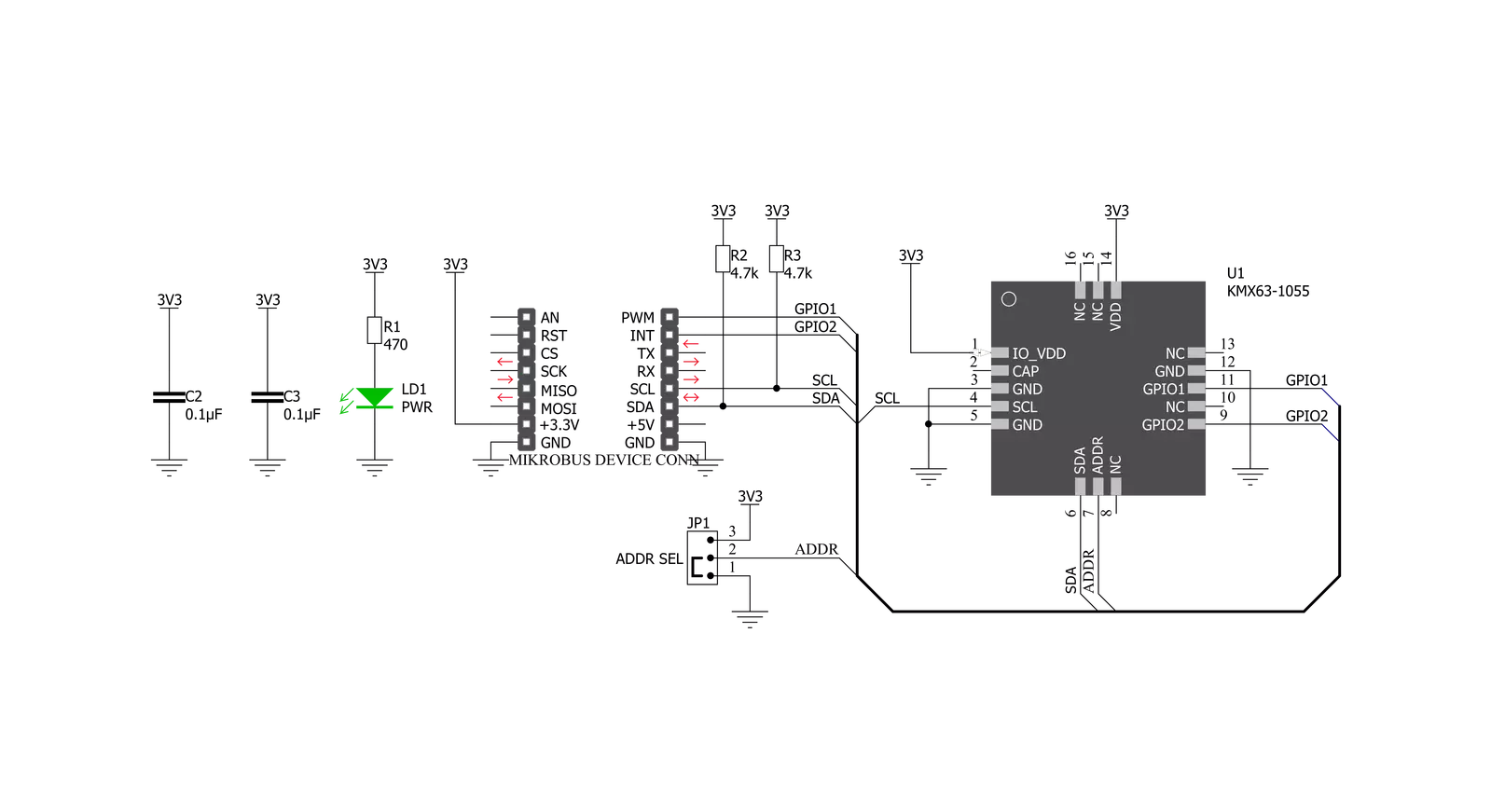 6DOF IMU 11 Click Schematic schematic