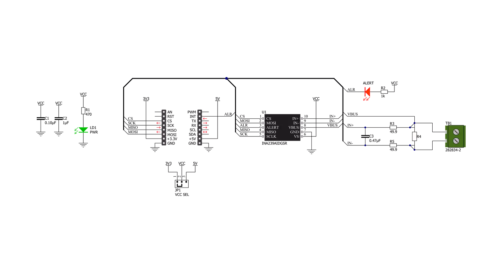 VCP Monitor 4 Click Schematic schematic