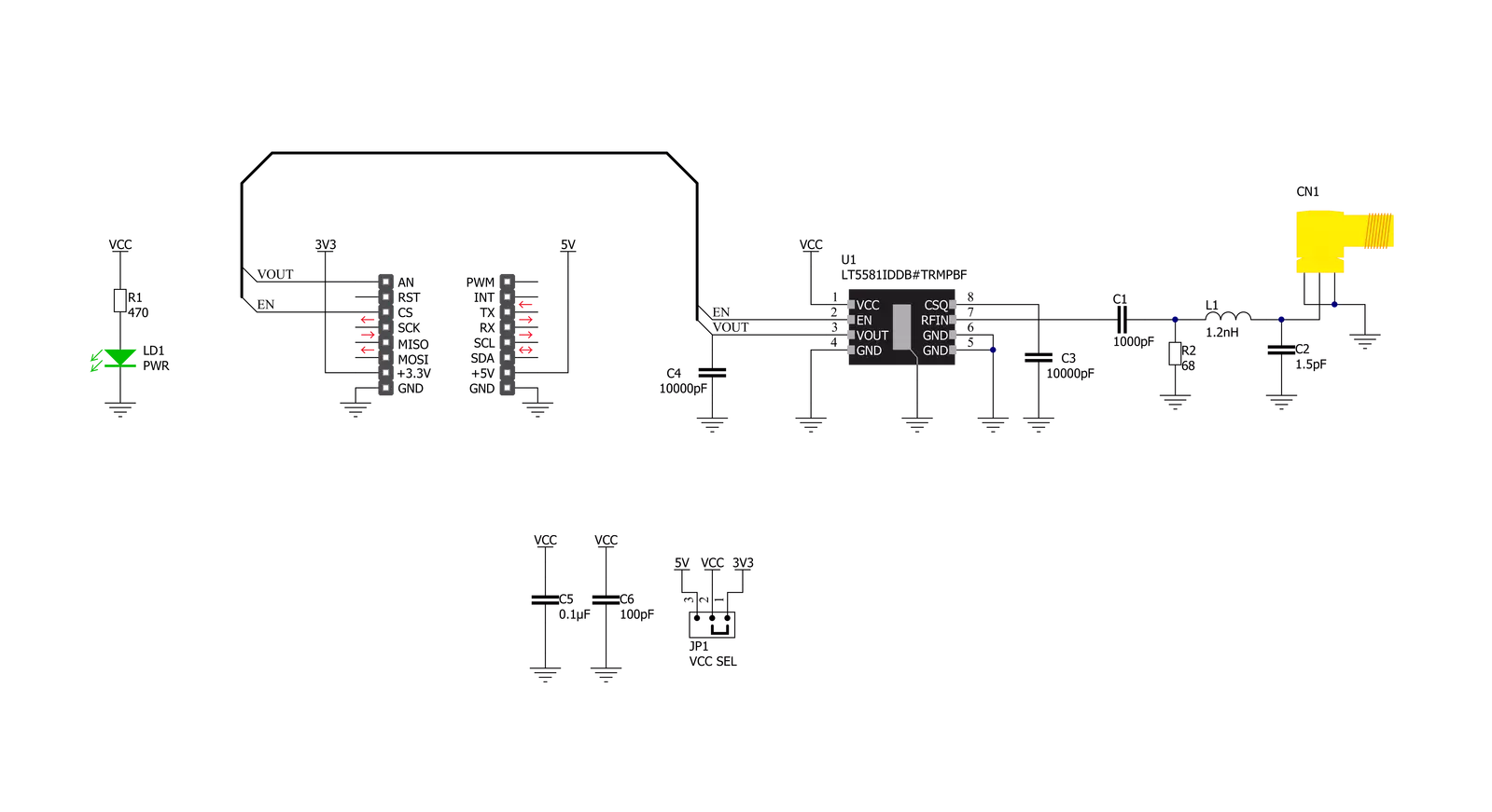 RF Meter 3 Click Schematic schematic