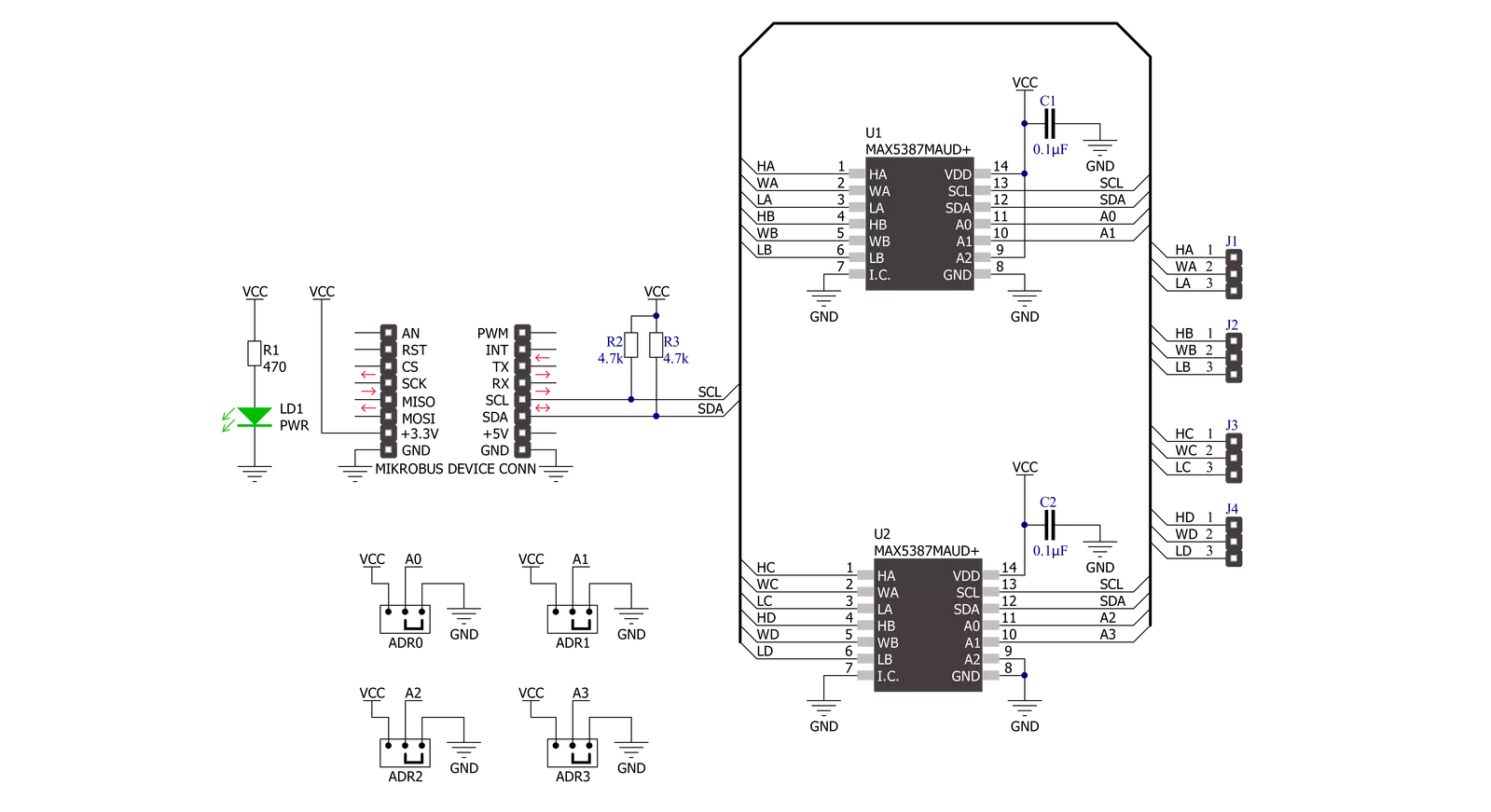 DIGI POT 11 Click Schematic schematic