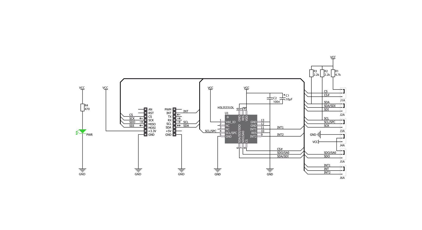 Accel 3 Click Schematic schematic