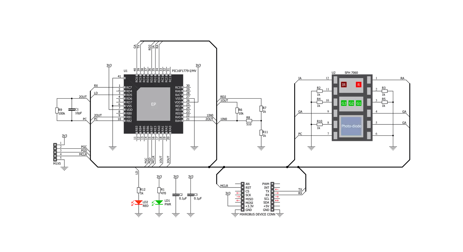 Heart Rate 9 Click Schematic schematic