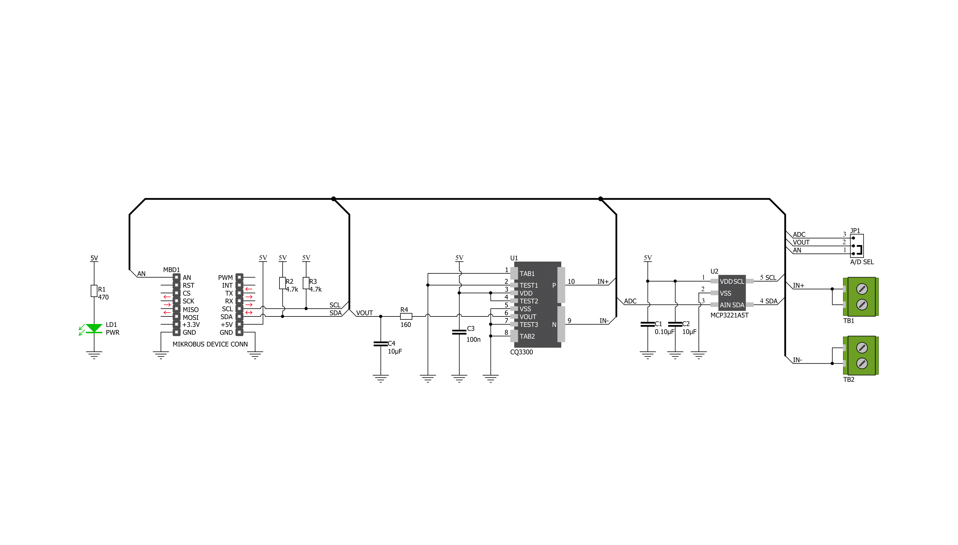 Hall Current 9 Click Schematic schematic