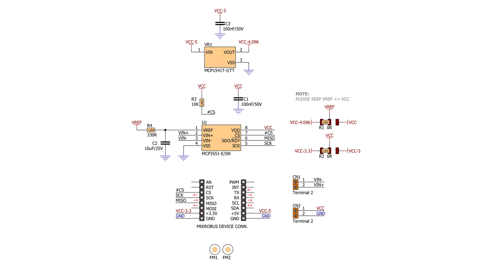 ADC 2 Click Schematic schematic