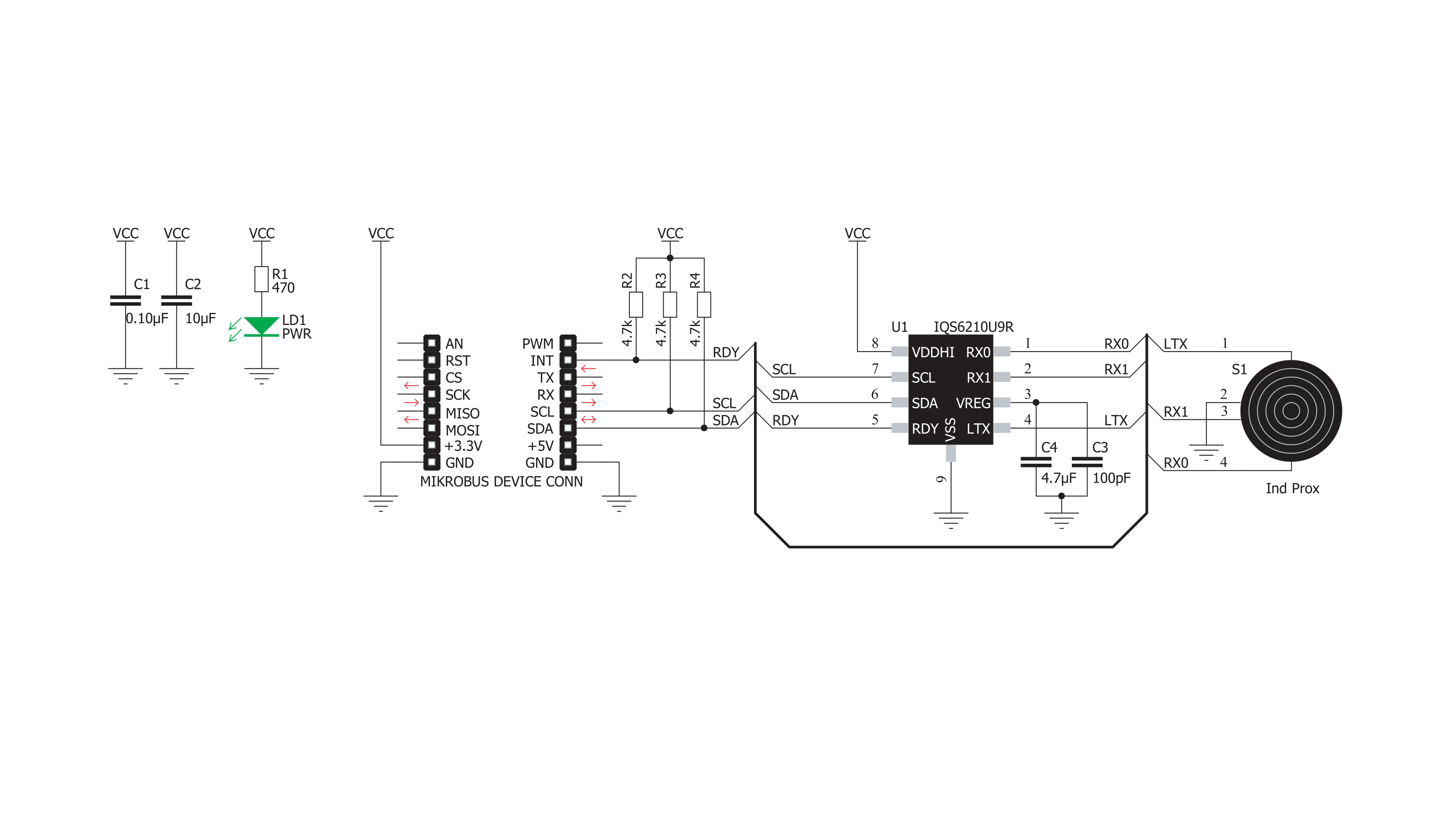 ProxFusion 2 Click Schematic schematic