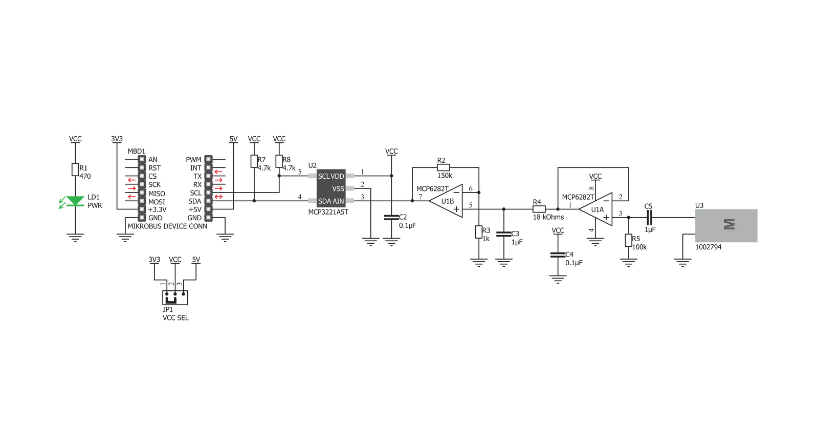 Vibra Sense 2 Click Schematic schematic