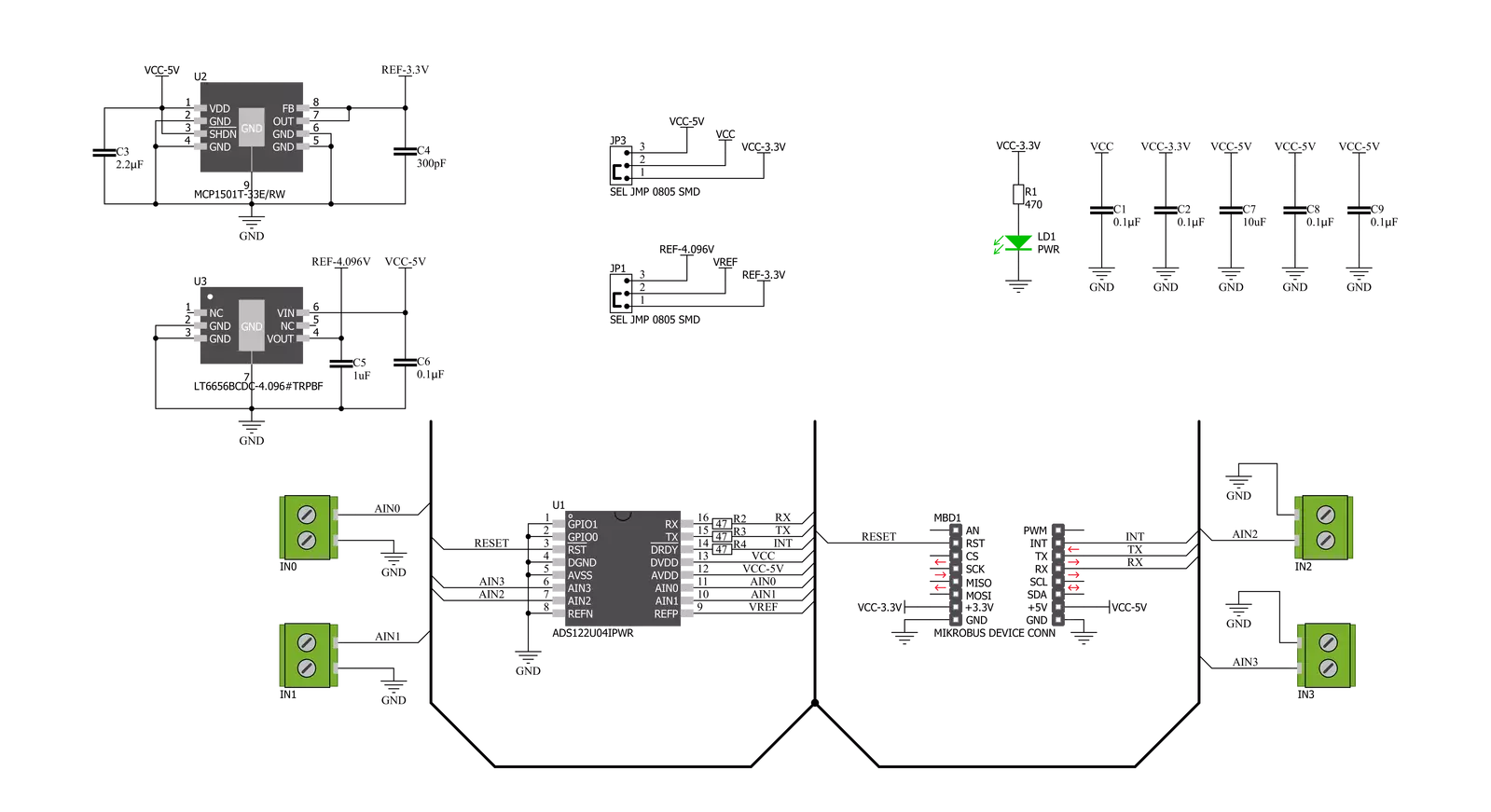 ADC 10 Click Schematic schematic