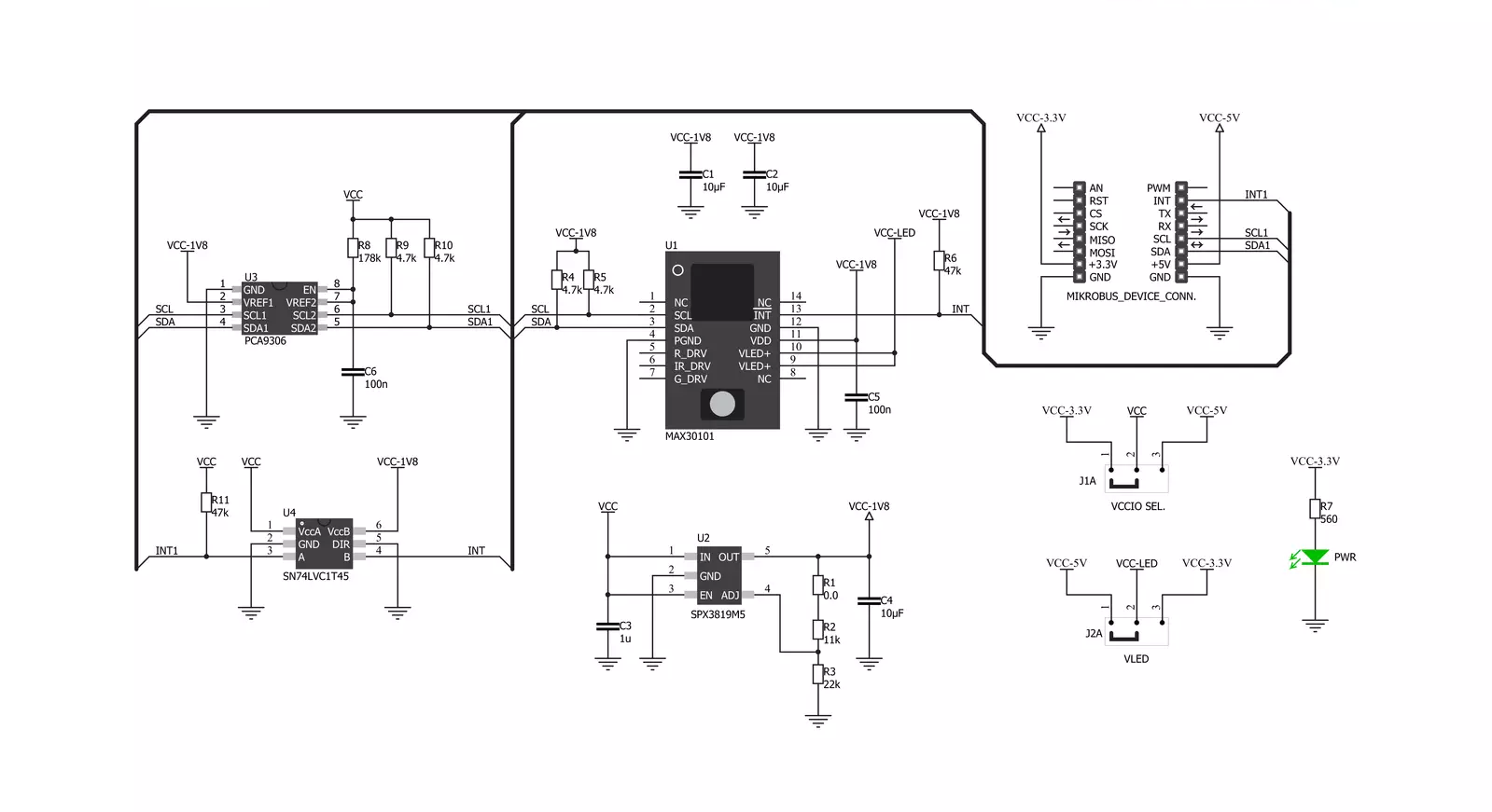 Heart rate 4 Click Schematic schematic