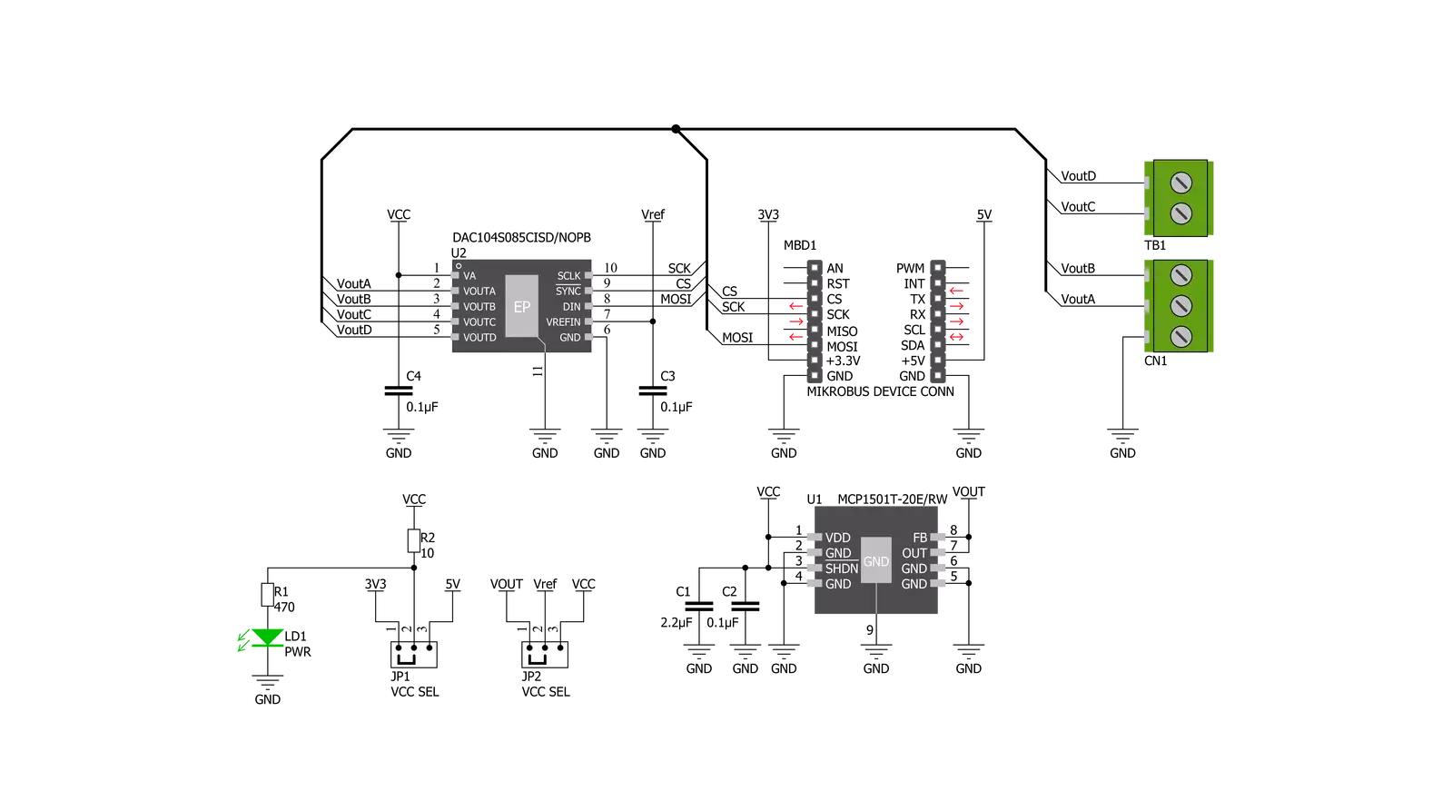 DAC 6 Click Schematic schematic