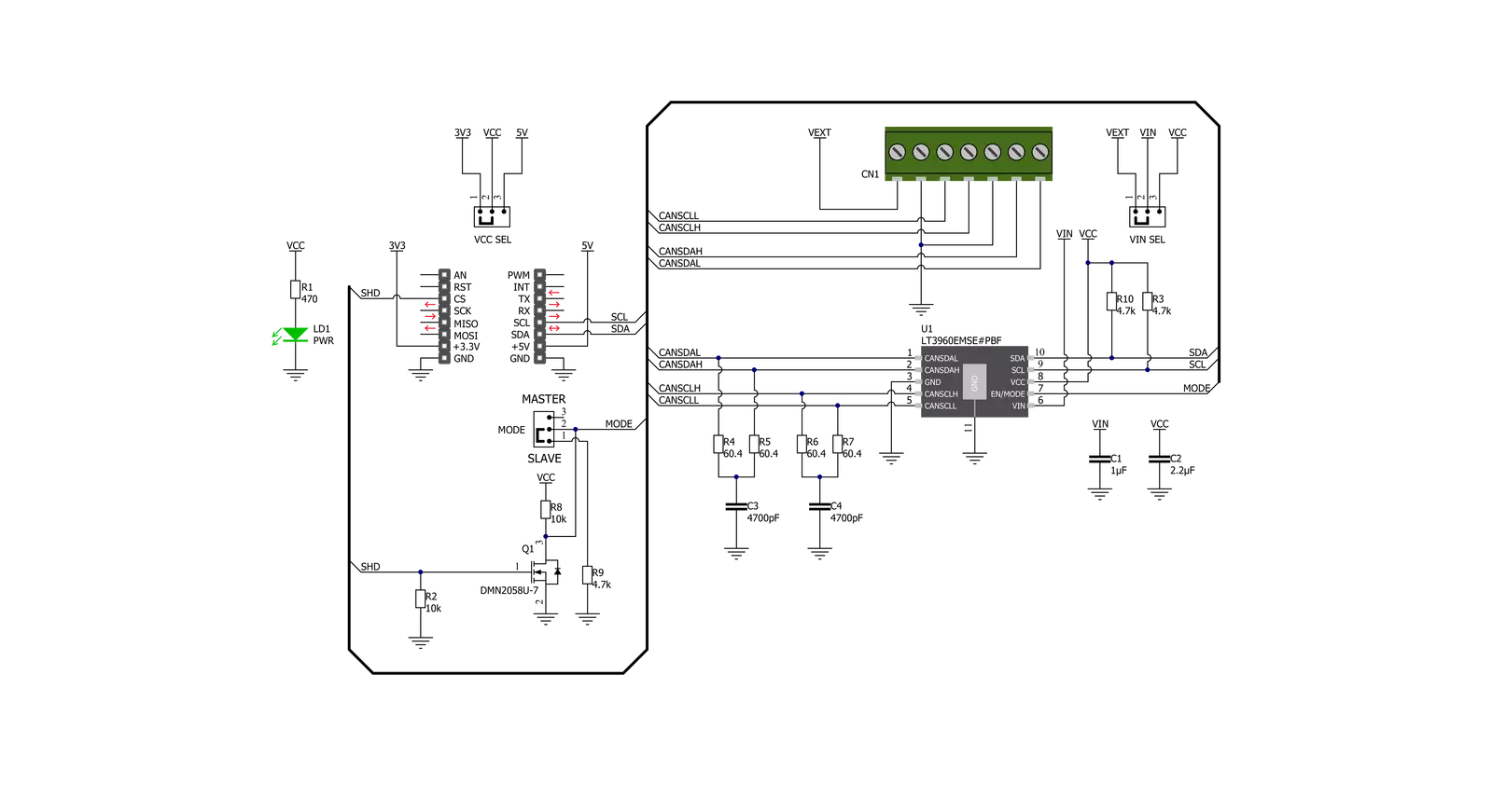 I2C to CAN Click Schematic schematic