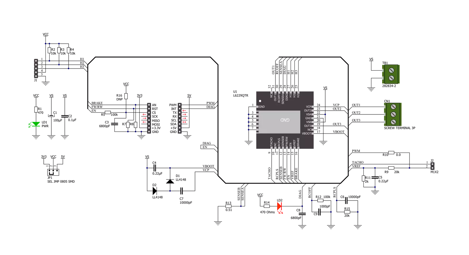 Brushless 17 Click Schematic schematic