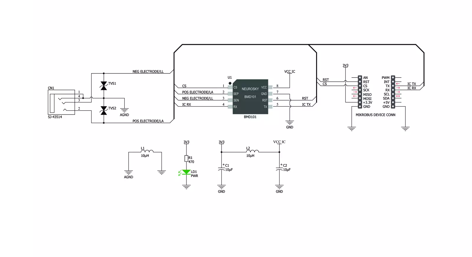 ECG 4 Click Schematic schematic