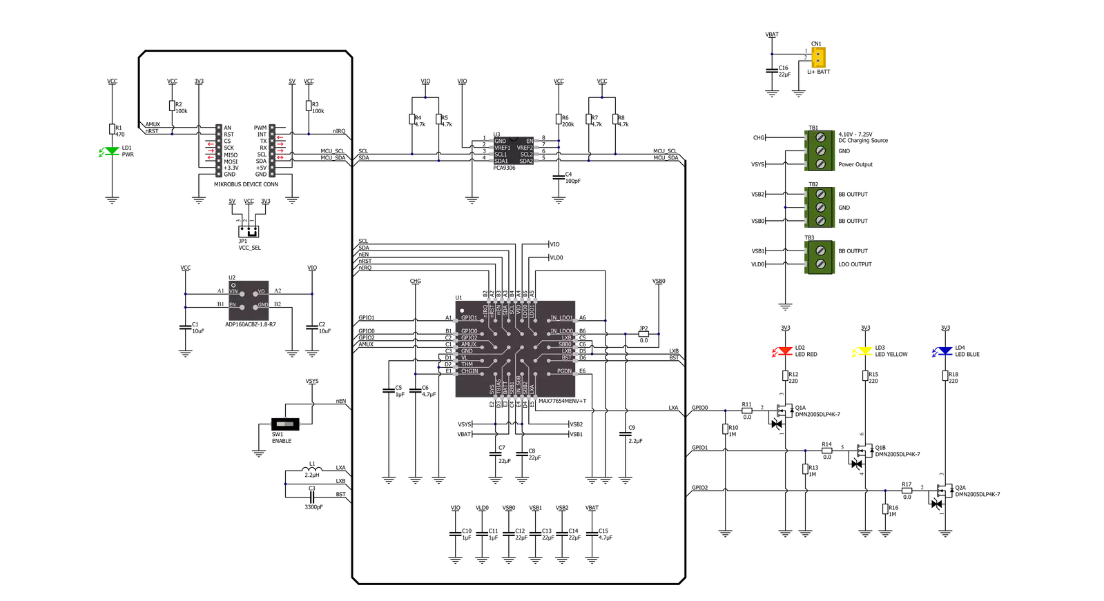 BATT-MON 2 Click Schematic schematic