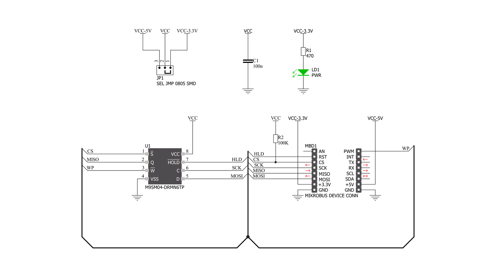 EEPROM 5 Click Schematic schematic