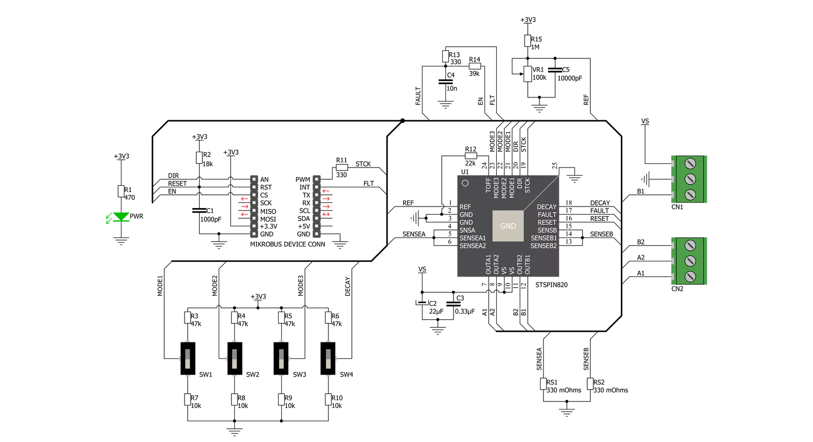 STSPIN820 Click Schematic schematic