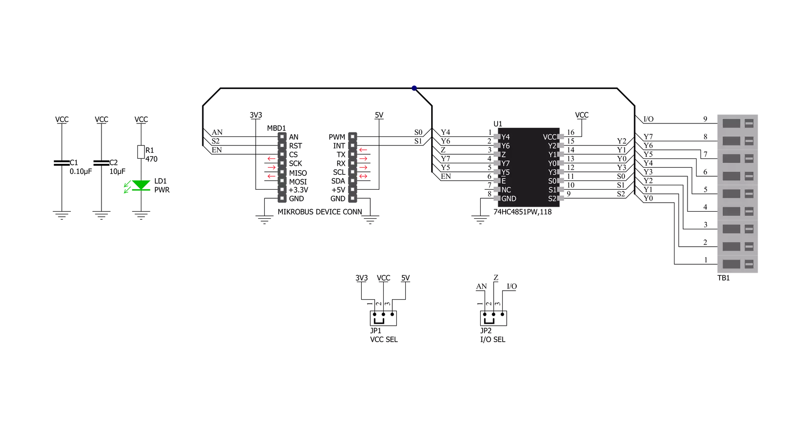 MUX 4 Click Schematic schematic