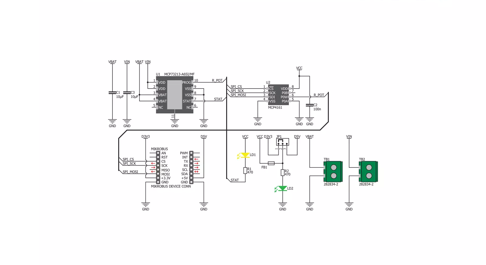 MCP73213 click Schematic schematic