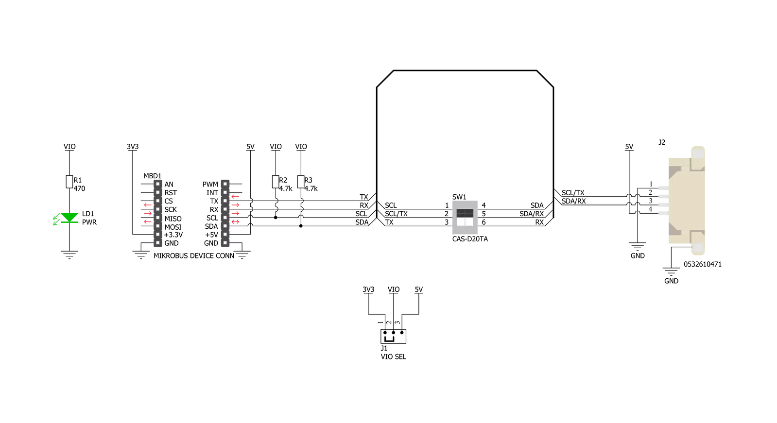 TFmini Click Schematic schematic