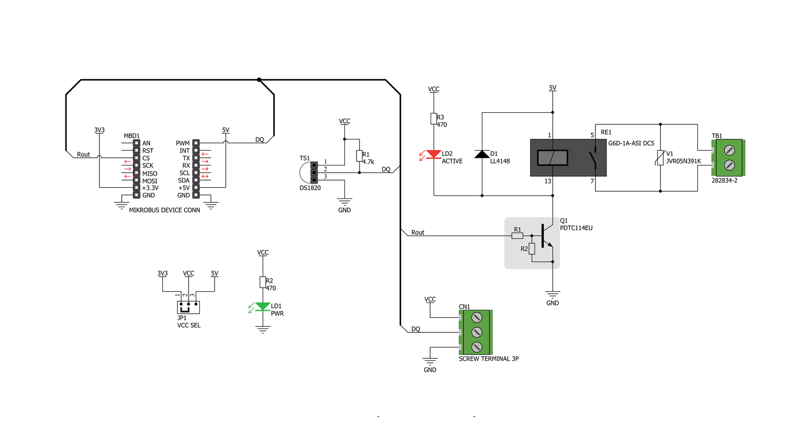 Thermostat 2 Click Schematic schematic