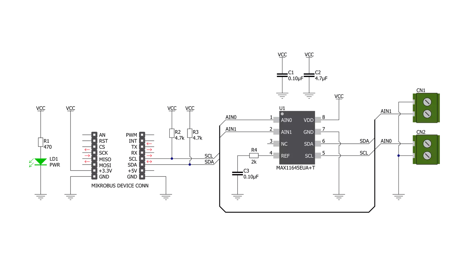 ADC 17 Click Schematic schematic